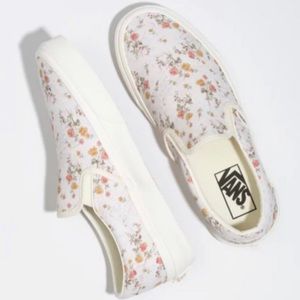 Womens Vans slip on vintage floral pattern